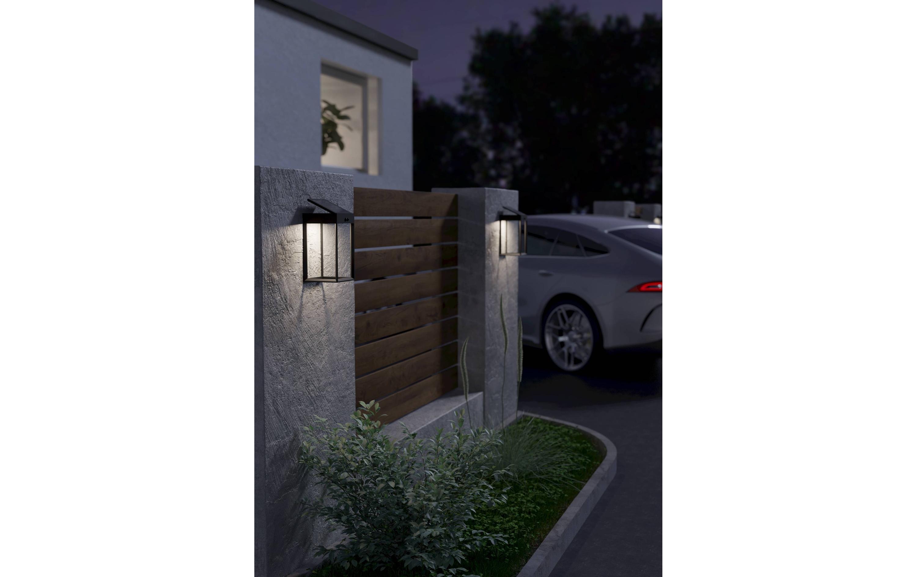 EGLO Leuchten Wandleuchte SUZZARA Solar, 6W, Sensor, Schwarz