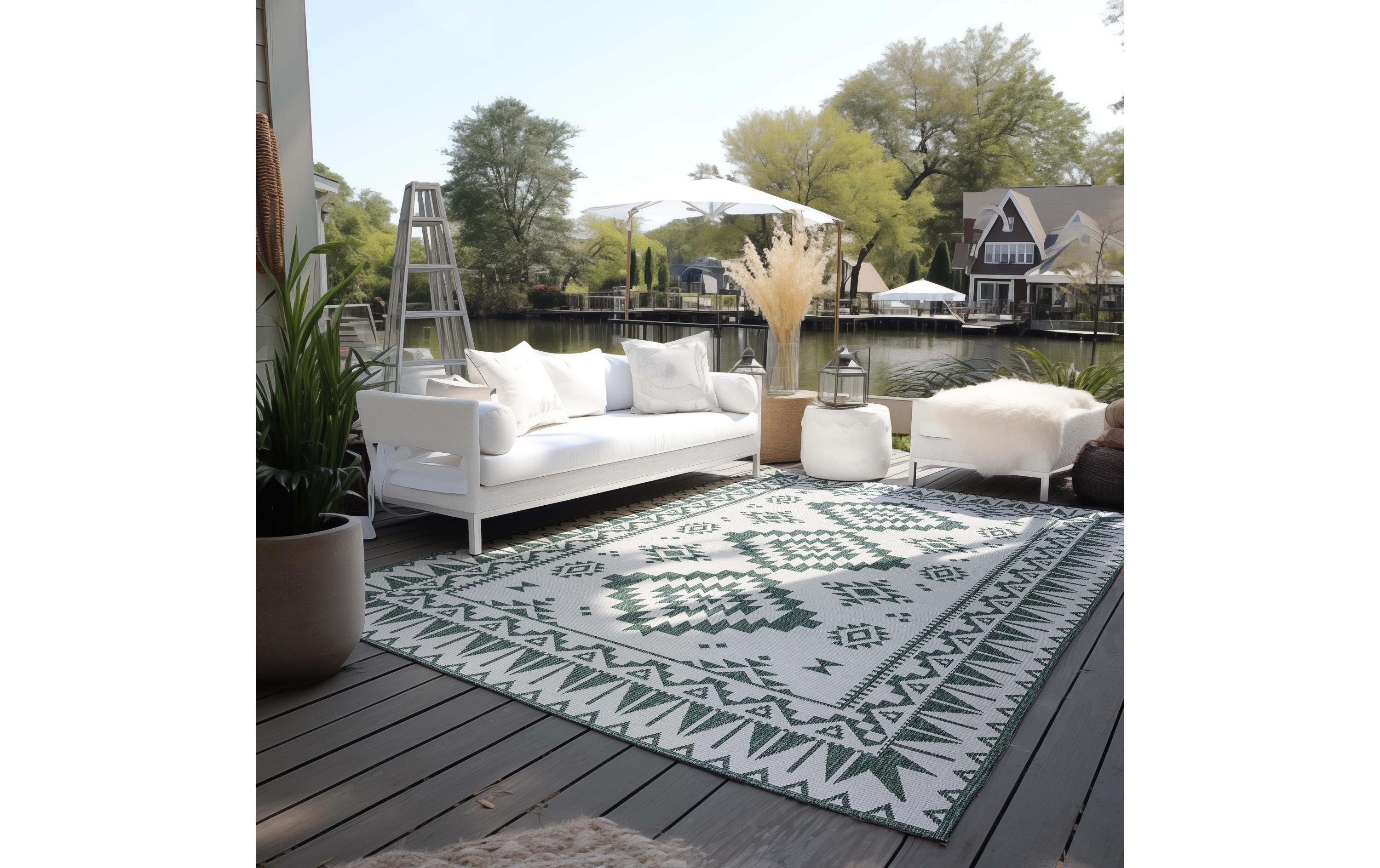 Elle Decoration Teppich Dynamic 160 x 230 cm, Green