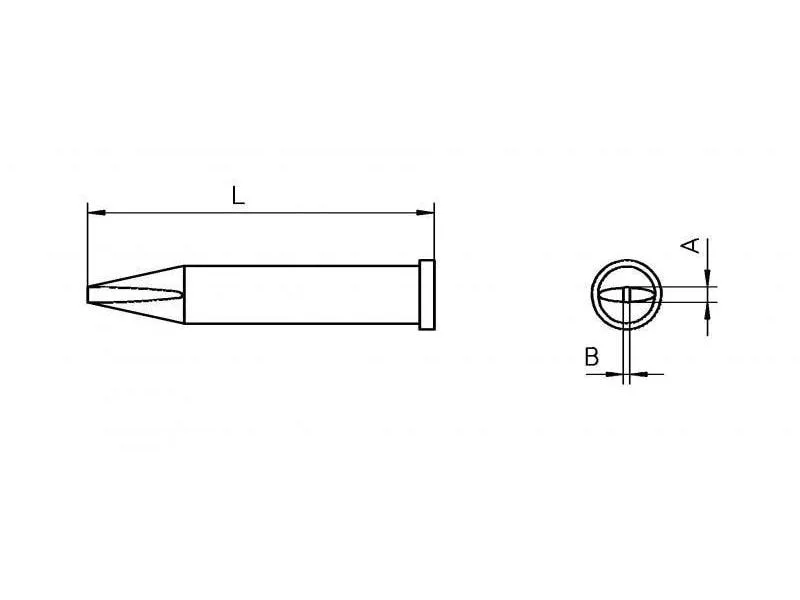 Weller Lötspitze XT A Meisselform 1.6 mm Weller Lötspitze XT A Meisselform 1.6 mm