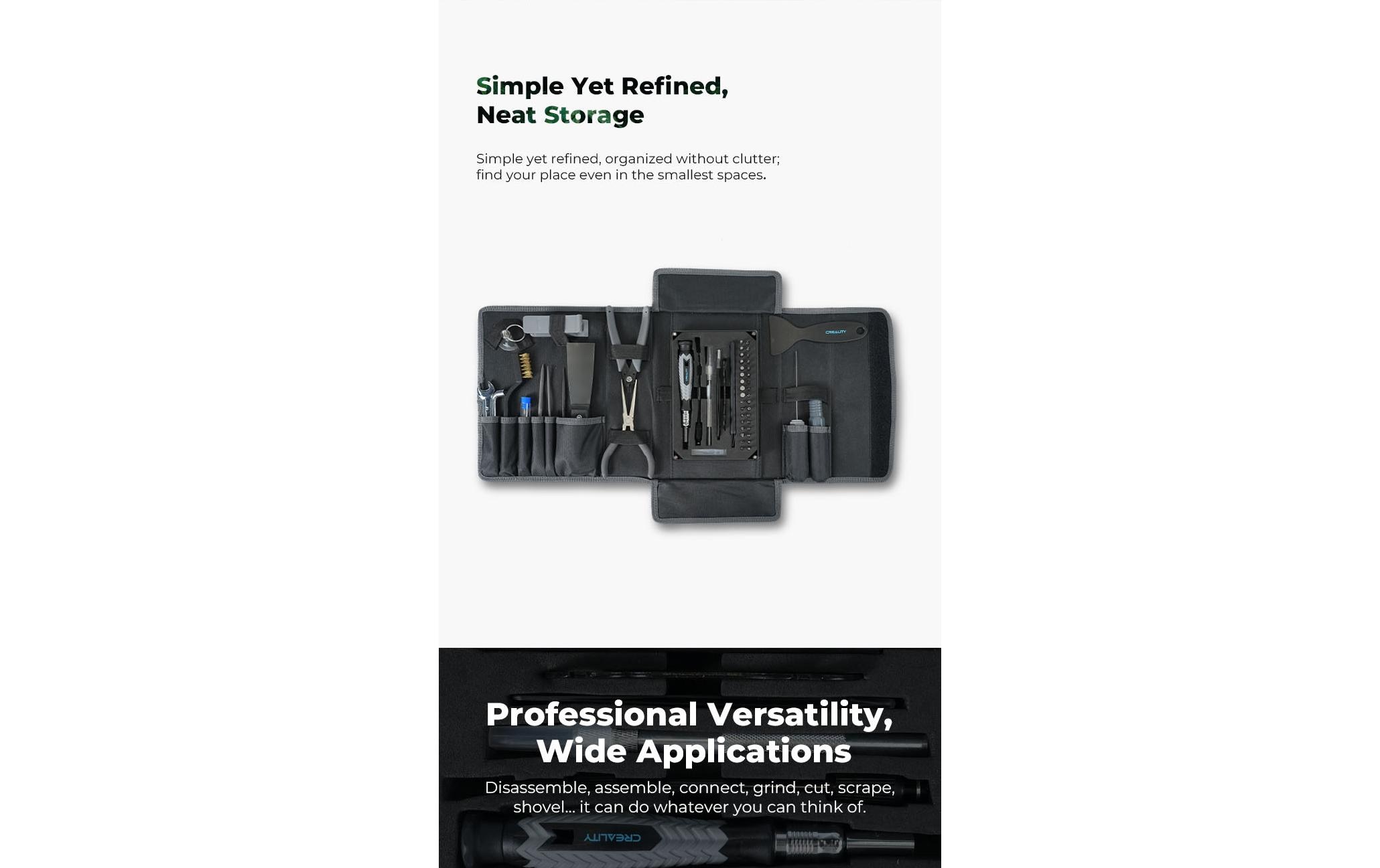 Creality Werkzeugkit Pro 3D-Drucker, 25-Teilig