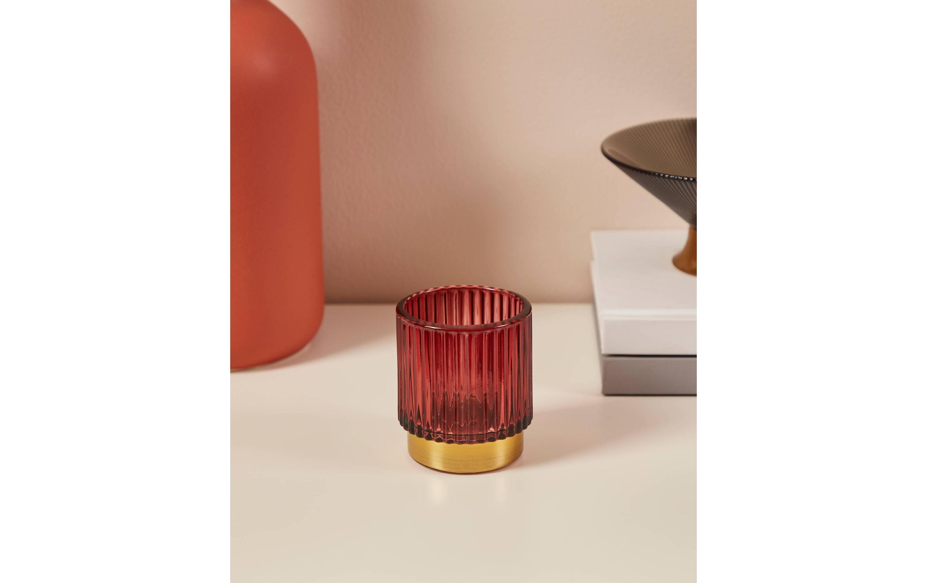 EGLO Windlicht Bezamby Gold/Rot