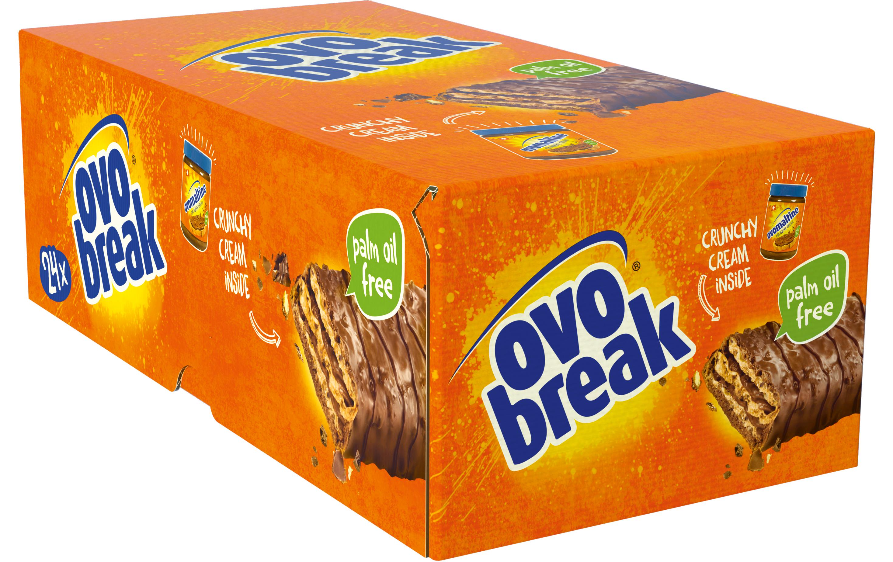 Ovomaltine Schokoladenriegel Ovo Break Waffelriegel 24 x 39 g