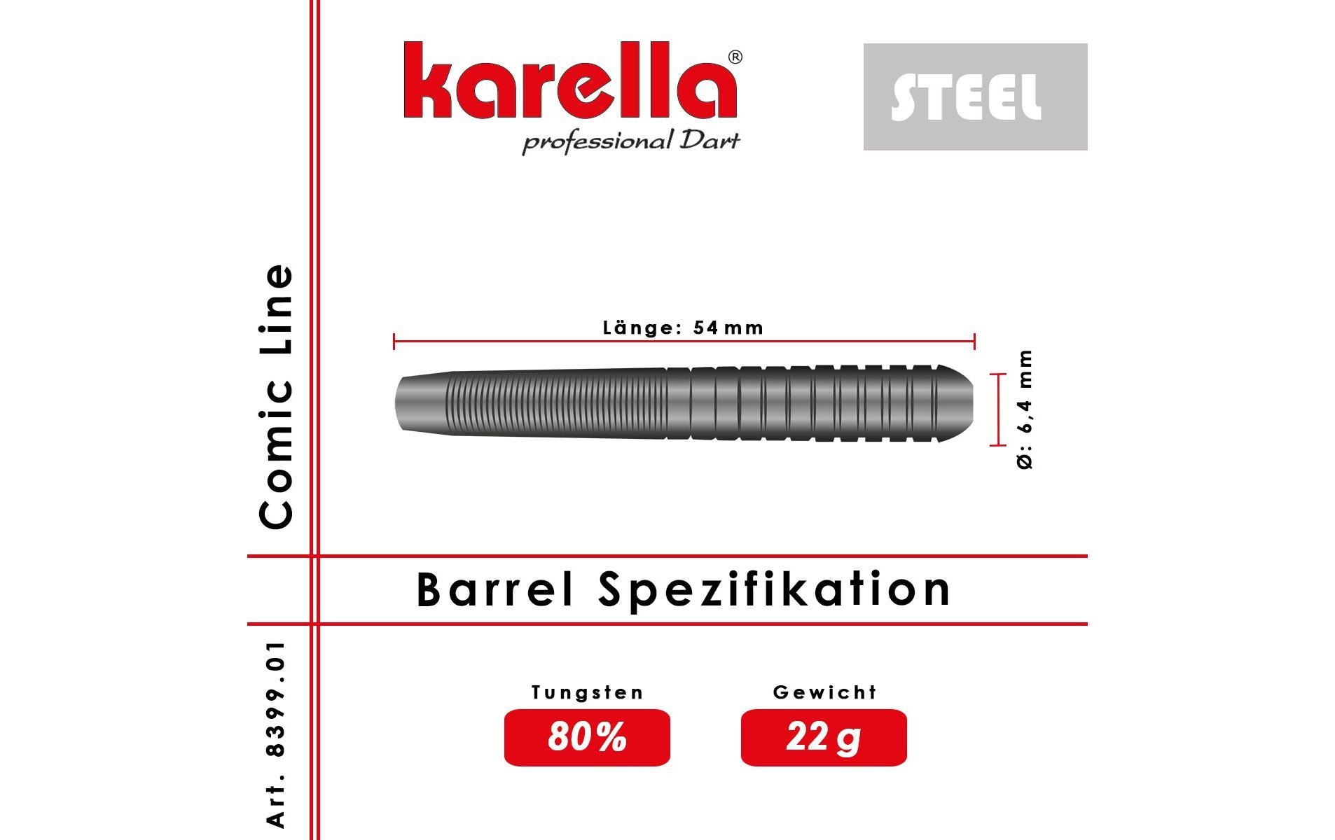 Karella Steeldart Comic Line CL-1 22 g, 3 Stück
