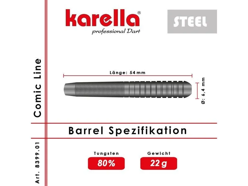 Karella Steeldart Comic Line CL-1 22 g, 3 Stück
