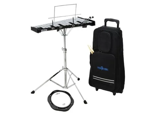 Majestic AK32PC Glockenspiel- und Übungspad-Kit mit Rollwagen