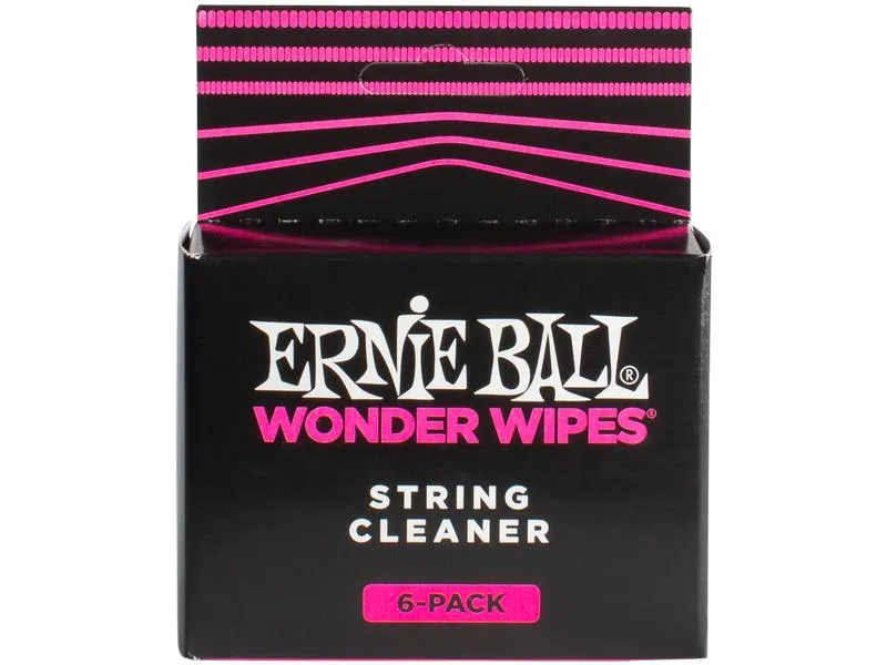 Ernie Ball String Cleaner 4277 Wonder Wipes – 6er Pack
