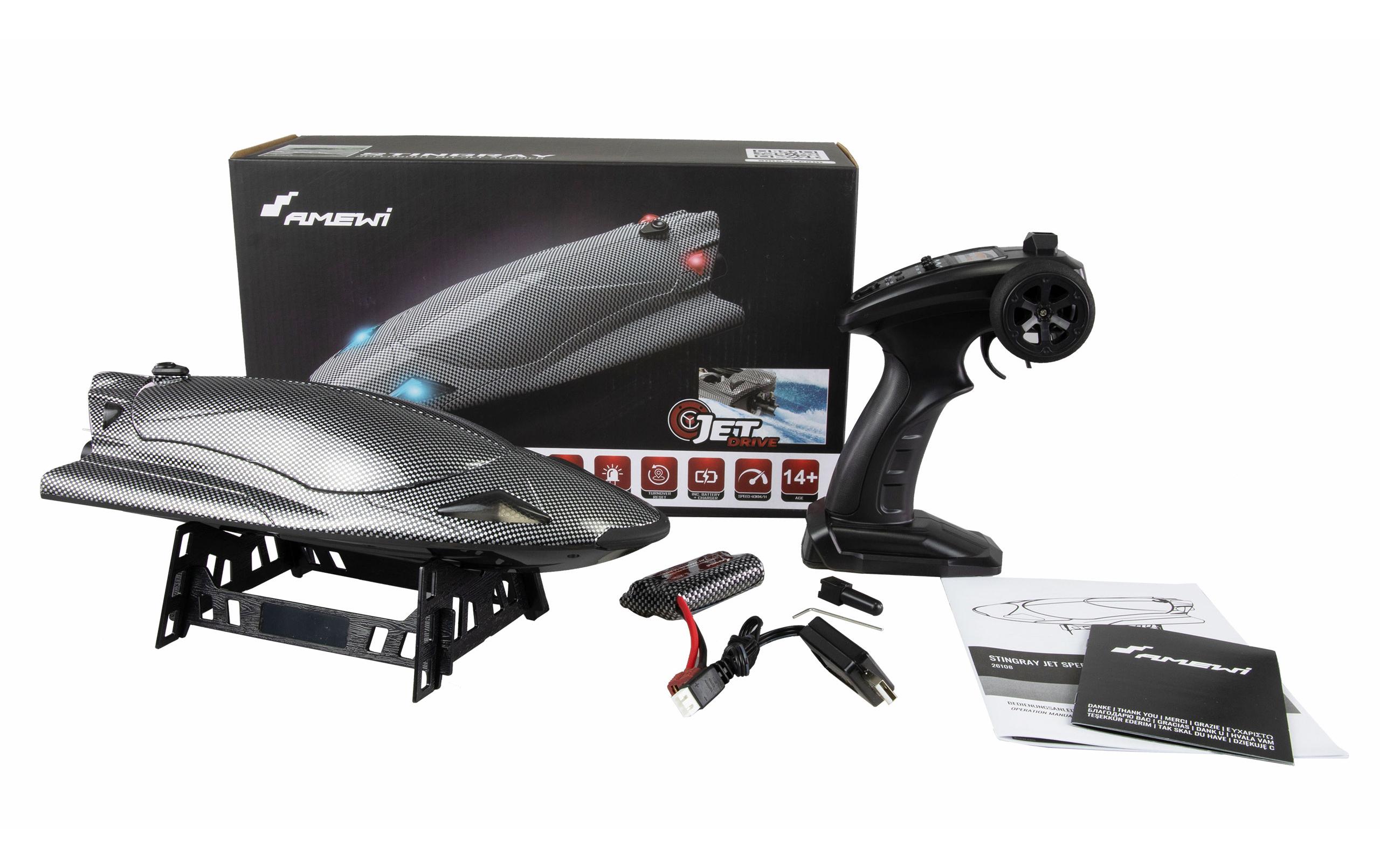 Amewi Speedboot Stingray mit Jetantrieb 335 mm RTR Amewi Speedboot Stingray mit Jetantrieb 335 mm RTR