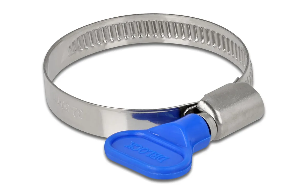 Delock Schlauchschellen-Set 32-50 mm, Blau 10 Stück Delock Schlauchschellen-Set 32-50 mm, Blau 10 Stück