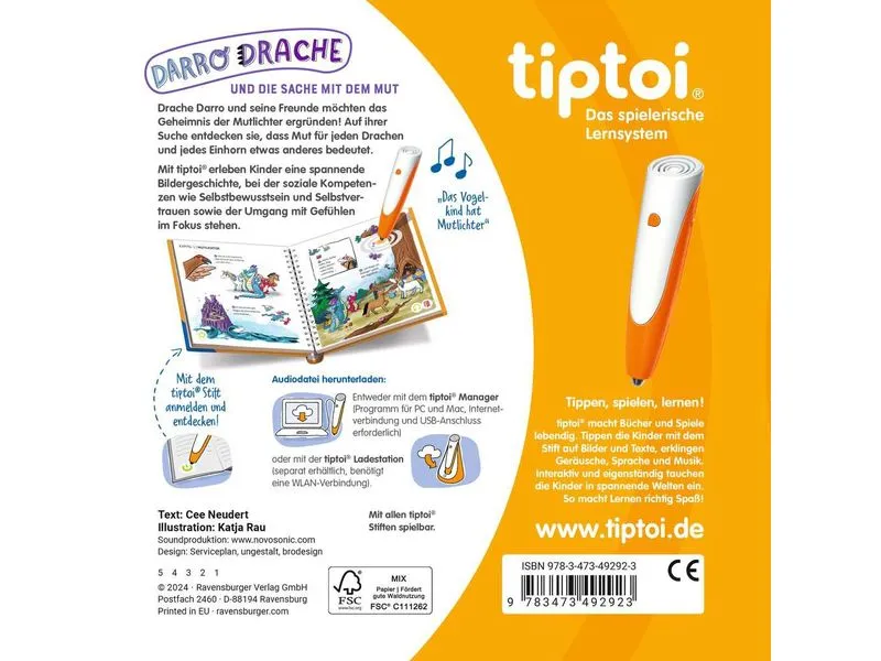 tiptoi Lernbuch Darro Drache und die Sache mit dem Mut tiptoi Lernbuch Darro Drache und die Sache mit dem Mut