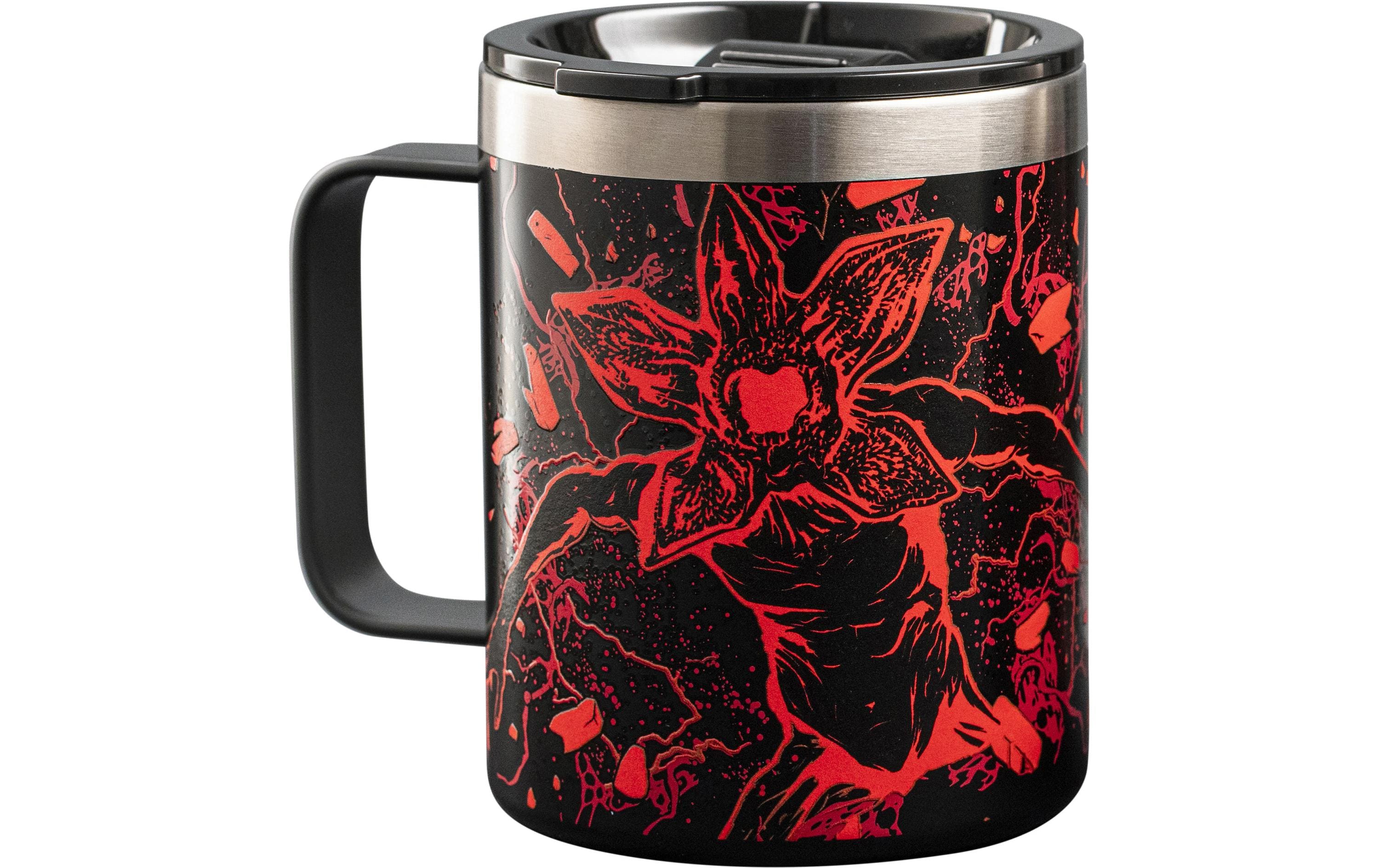 Bialetti Thermobecher Stranger Things, 300 ml, Schwarz / Rot