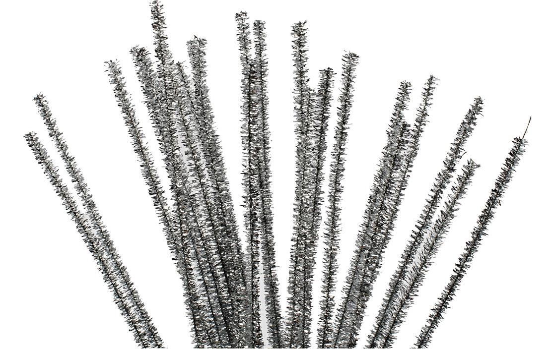 Creativ Company Chenilledraht 6 mm, 24 Stück, Silber Creativ Company Chenilledraht 6 mm, 24 Stück, Silber