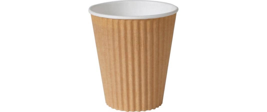 BioPak Einwegbecher Triple Wall 35 cl Braun, 30 Stück