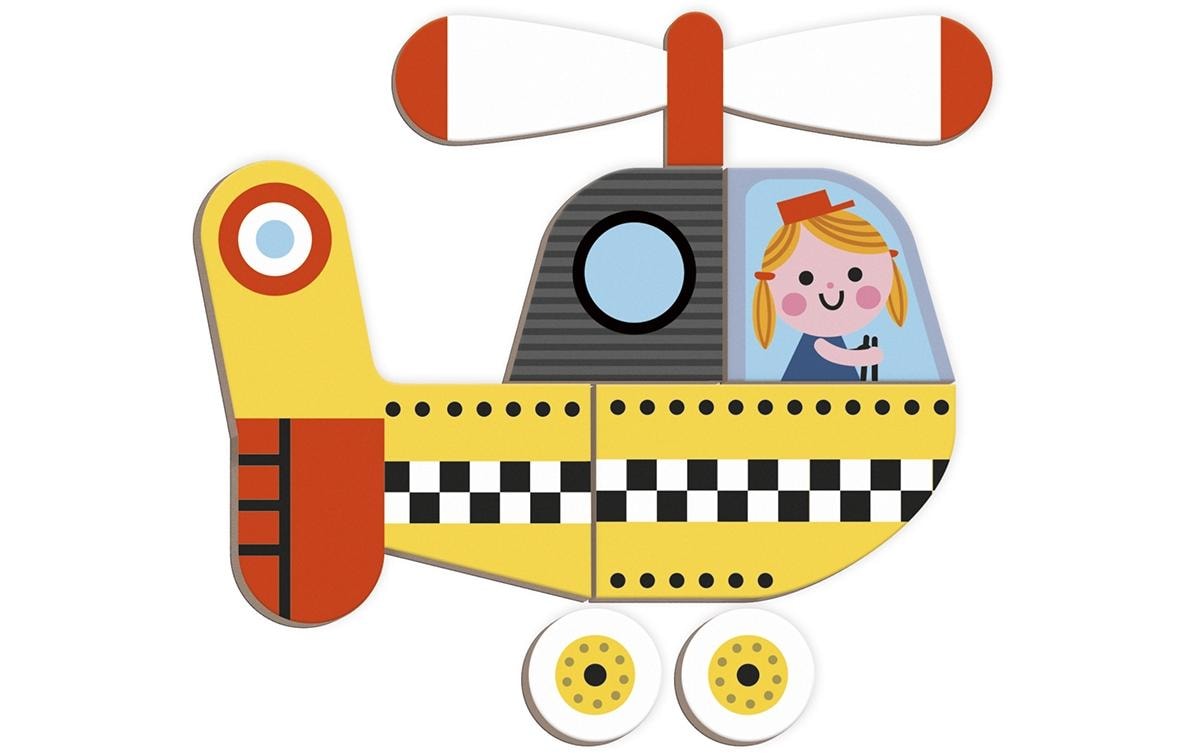 Janod Beschäftigungsspielzeug Magnetbuch Fahrzeuge