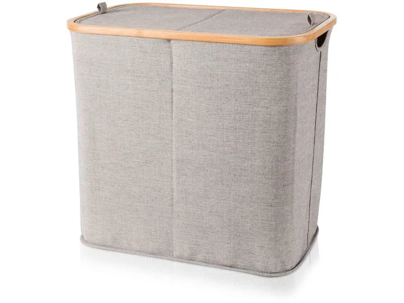 Möve Wäschekorb Bamboo 89 l, Grau Möve Wäschekorb Bamboo 89 l, Grau