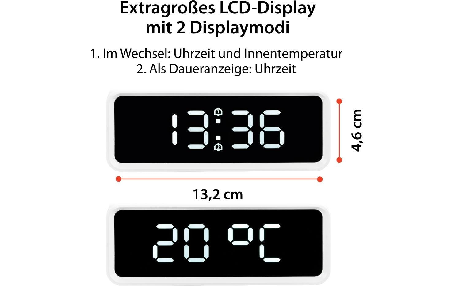 ADE Digitalwecker mit Temperaturanzeige