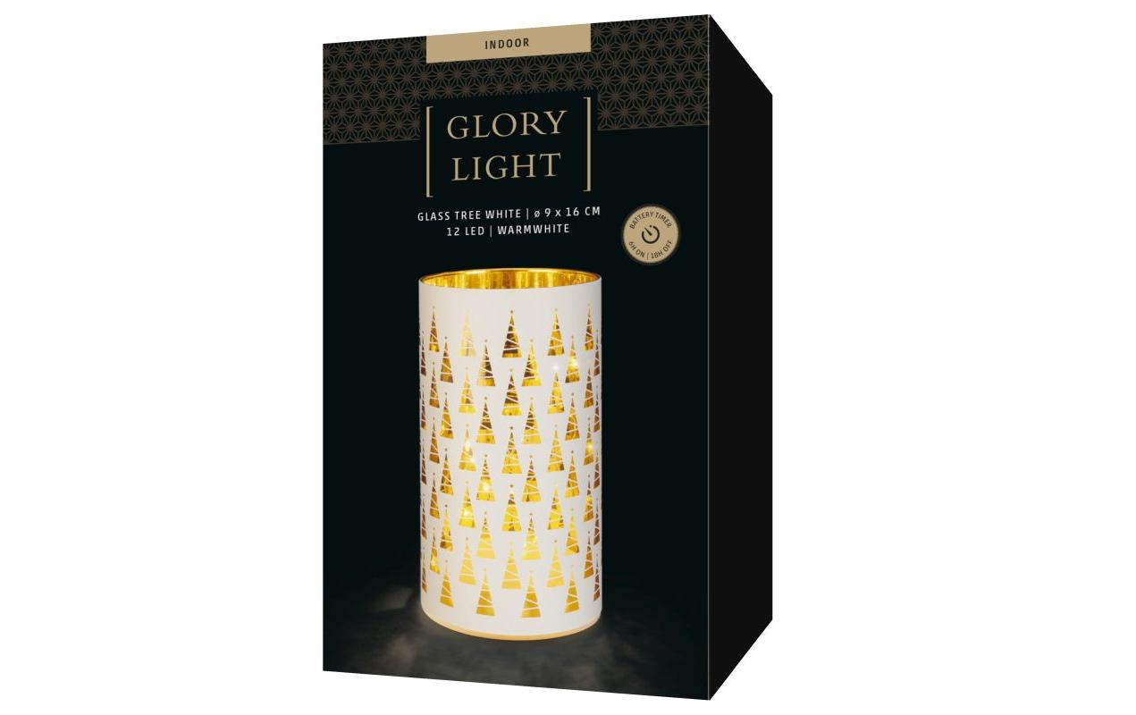 STT Windlicht Glas Tree 16 cm, Weiss STT Windlicht Glas Tree 16 cm, Weiss