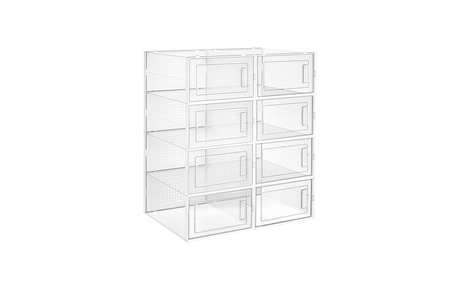 Songmics Schuhboxen 23 x 14 cm, Transparent