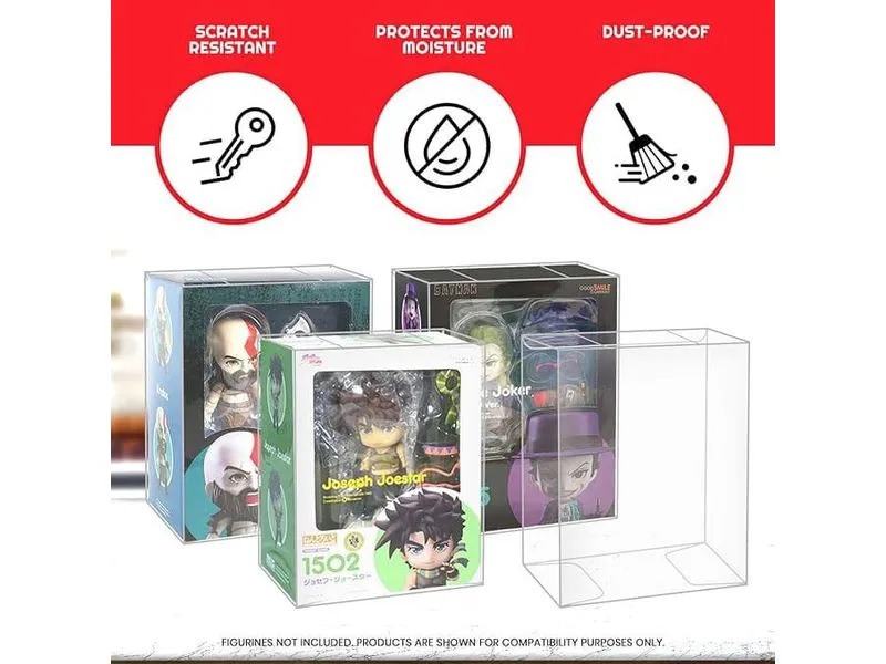 EvoRetro Acryl Box PET Gehäuse für Nendoroid Actionfiguren 10 St EvoRetro Acryl Box PET Gehäuse für Nendoroid Actionfiguren 10 St