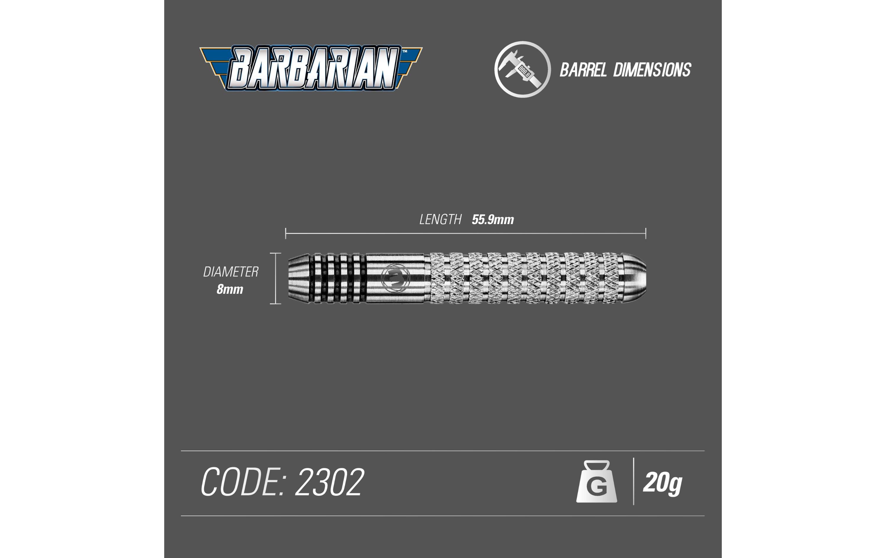 Winmau Dartpfeile Steeldart Barbarian 3 Stück
