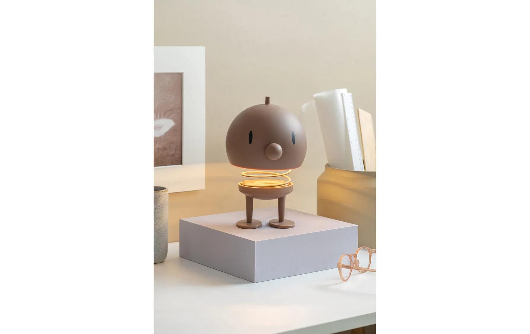 Hoptimist Tischleuchte Choko, XL Stahl/Eiche, 15 x 23 cm