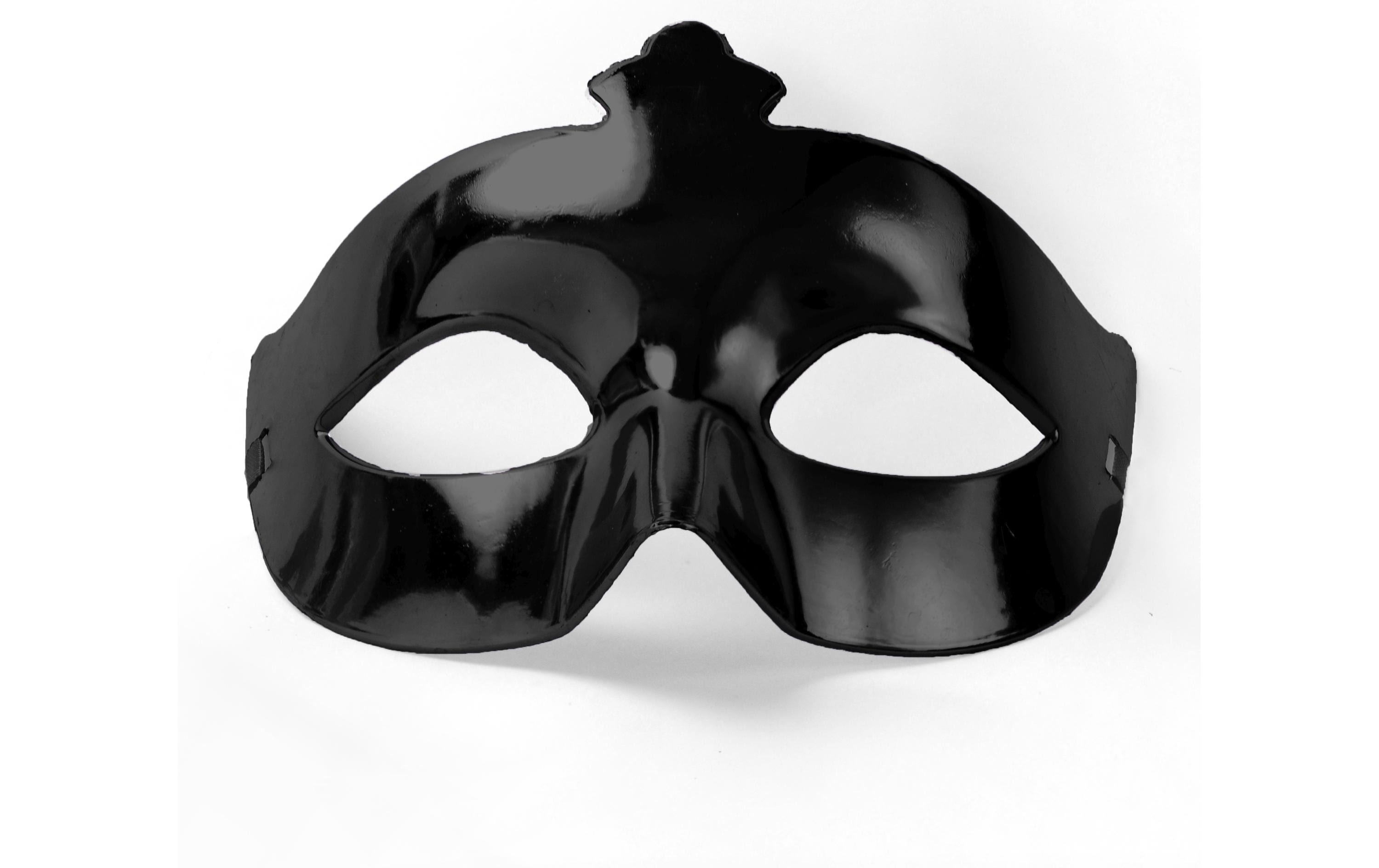 Partydeco Partyaccessoire Maske 8 x 24 cm, Schwarz
