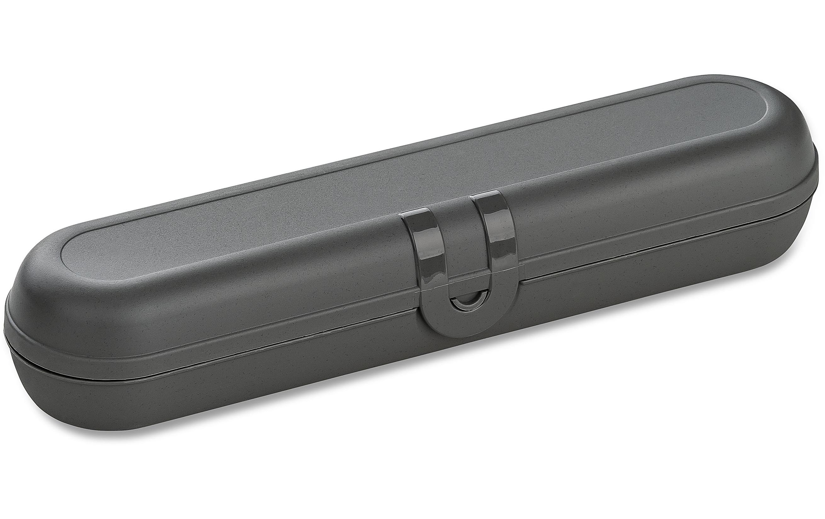 Koziol Besteck-Set Etui Klikk 1-teilig, Dunkelgrau/Grau