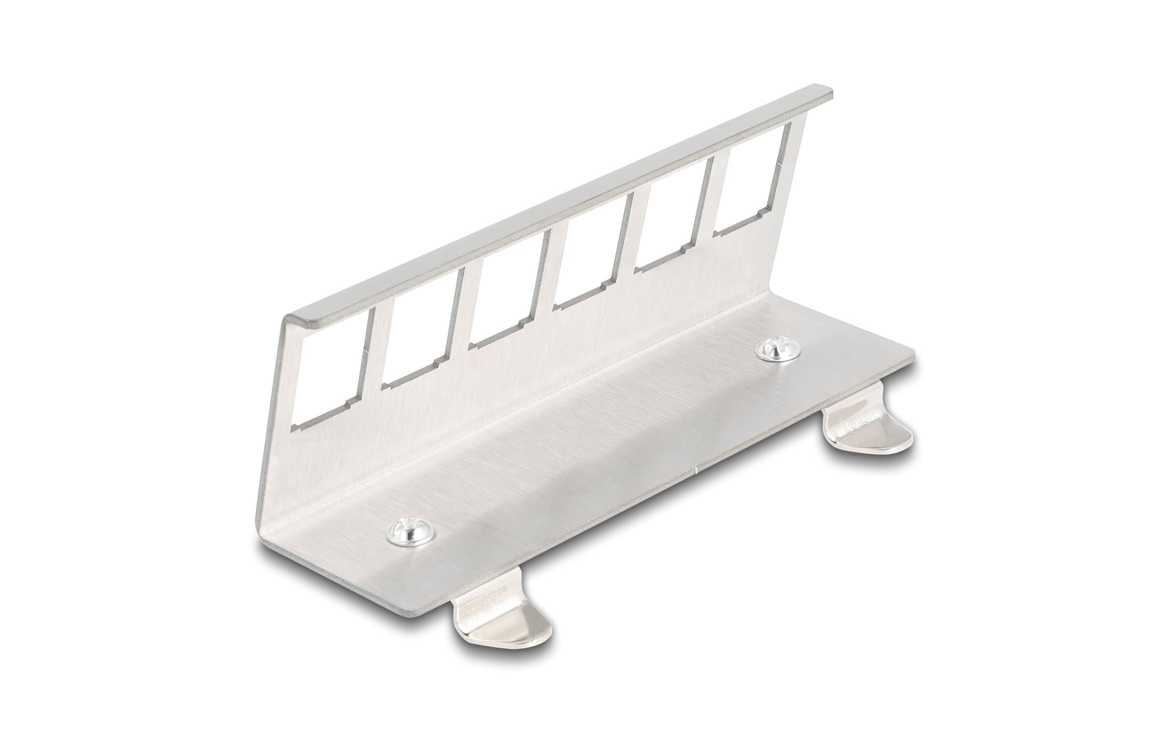 Delock Hutschienenhalter Keystone Metall 6 Port