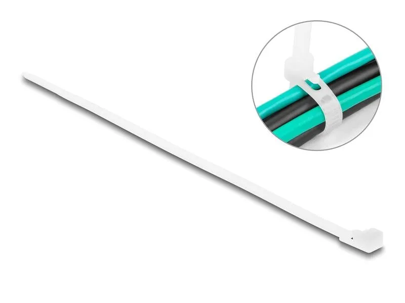 Delock Kabelbinder Weiss 200 mm x 4.8 mm, 100 Stück Delock Kabelbinder Weiss 200 mm x 4.8 mm, 100 Stück