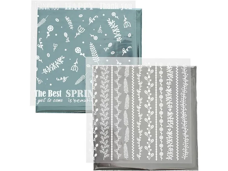 Creativ Company Folie Transferblatt 15 x 15 cm, 2 Stück, Grau/Petrol Creativ Company Folie Transferblatt 15 x 15 cm, 2 Stück, Grau/Petrol