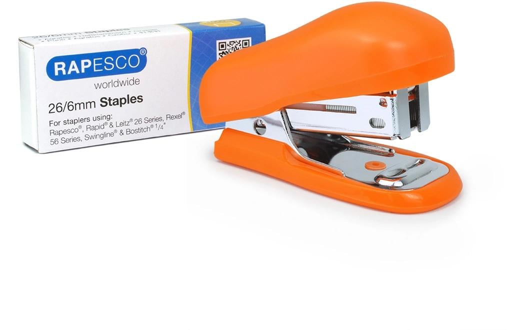 Rapesco Heftgerät Bug Mini 12 Seiten, Orange