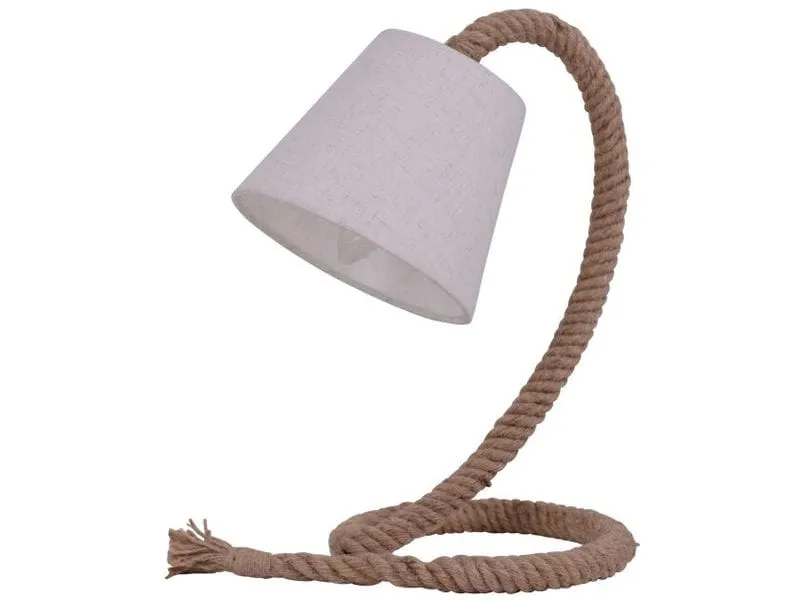 Näve Tischleuchte mit Textilschirm «Rope» 35 cm Näve Tischleuchte mit Textilschirm «Rope» 35 cm