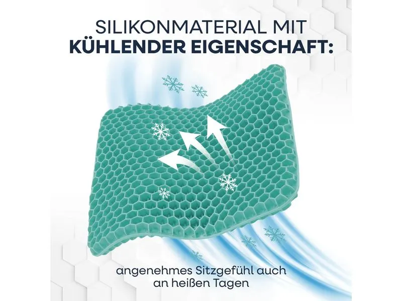VITALmaxx Sitzkissen mit Wabenstruktur 42 x 37 cm, Türkis