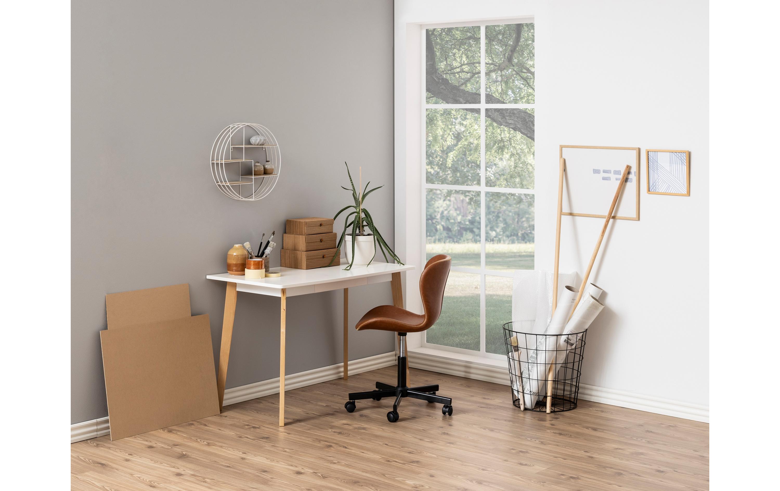 AC Design Bürostuhl Batilda, mit Polsterrücken, Cognac