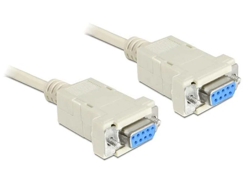 Delock Anschlusskabel RS-232 - RS-232 DB9 (f-f) Nullmodem 3 m Delock Anschlusskabel RS-232 - RS-232 DB9 (f-f) Nullmodem 3 m
