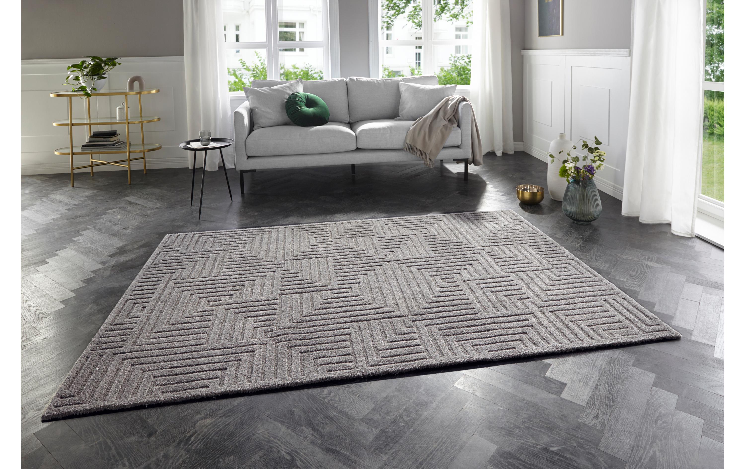 Elle Decoration Teppich Manipu 120 cm x 170 cm, Grey