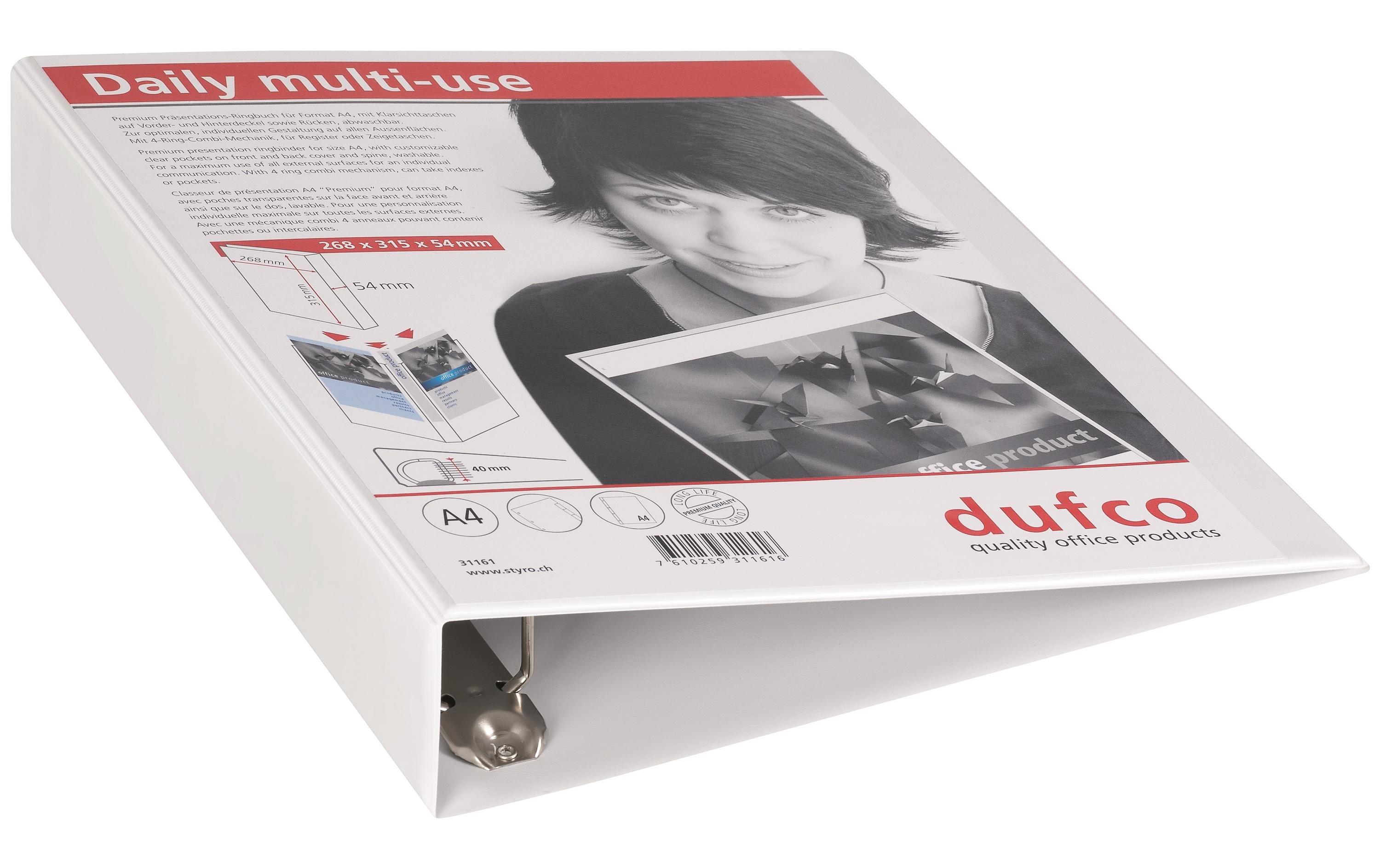 dufco Ringbuch 6 cm , Weiss dufco Ringbuch 6 cm , Weiss