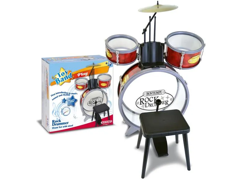 Bontempi Musikinstrument Schlagzeug 4er-Set