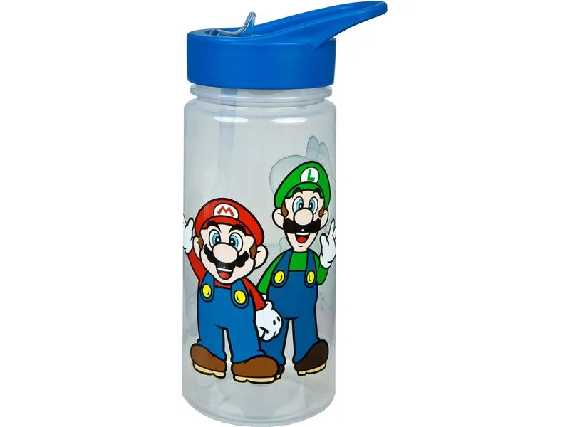 Scooli Trinkflasche Super Mario 500 ml, Transparent/Blau Scooli Trinkflasche Super Mario 500 ml, Transparent/Blau
