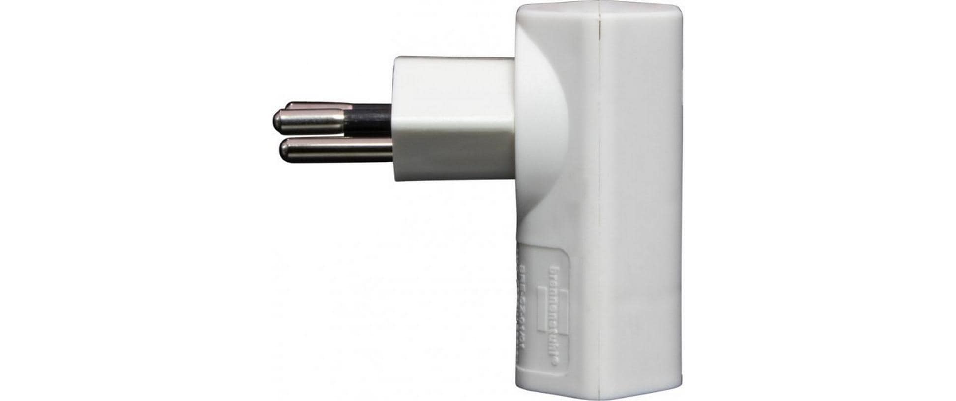 Brennenstuhl Flachstecker 1 x T13, 300° drehbar, flach, Weiss Brennenstuhl Flachstecker 1 x T13, 300° drehbar, flach, Weiss