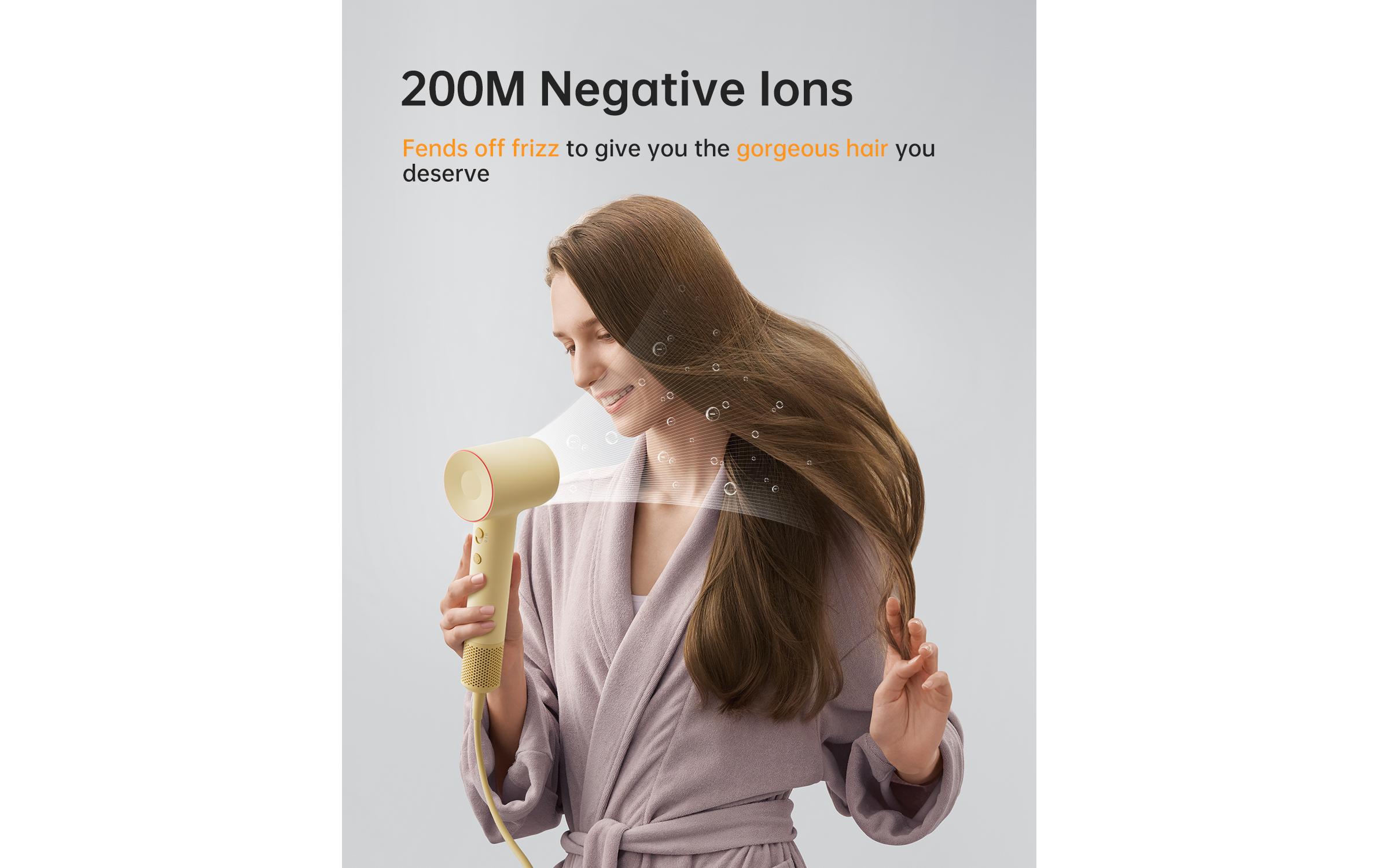 Laifen Haartrockner SE 2 BLA 3 Aufsätze & Magnetanschlusss, Gelb