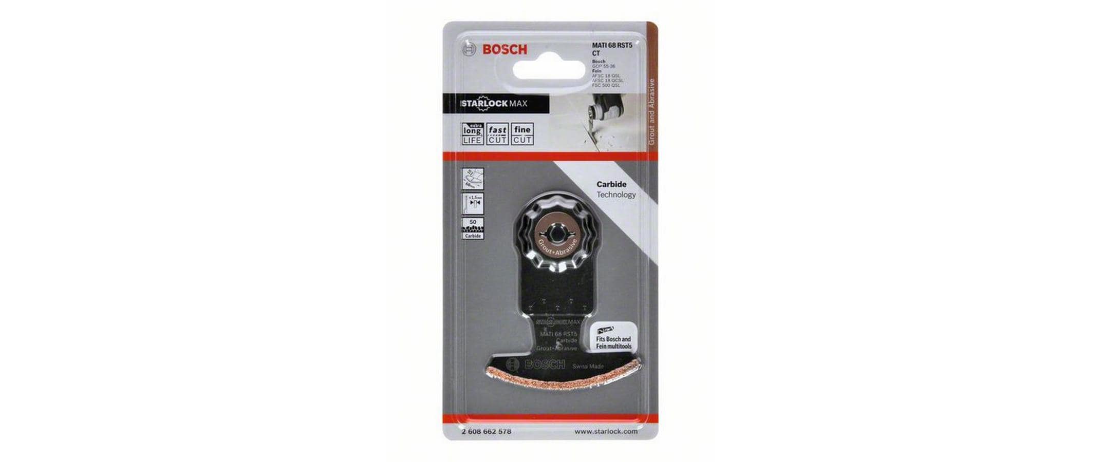 Bosch Professional Segmentsägeblatt Starlock Carbide-RIFF 68 x 10 mm