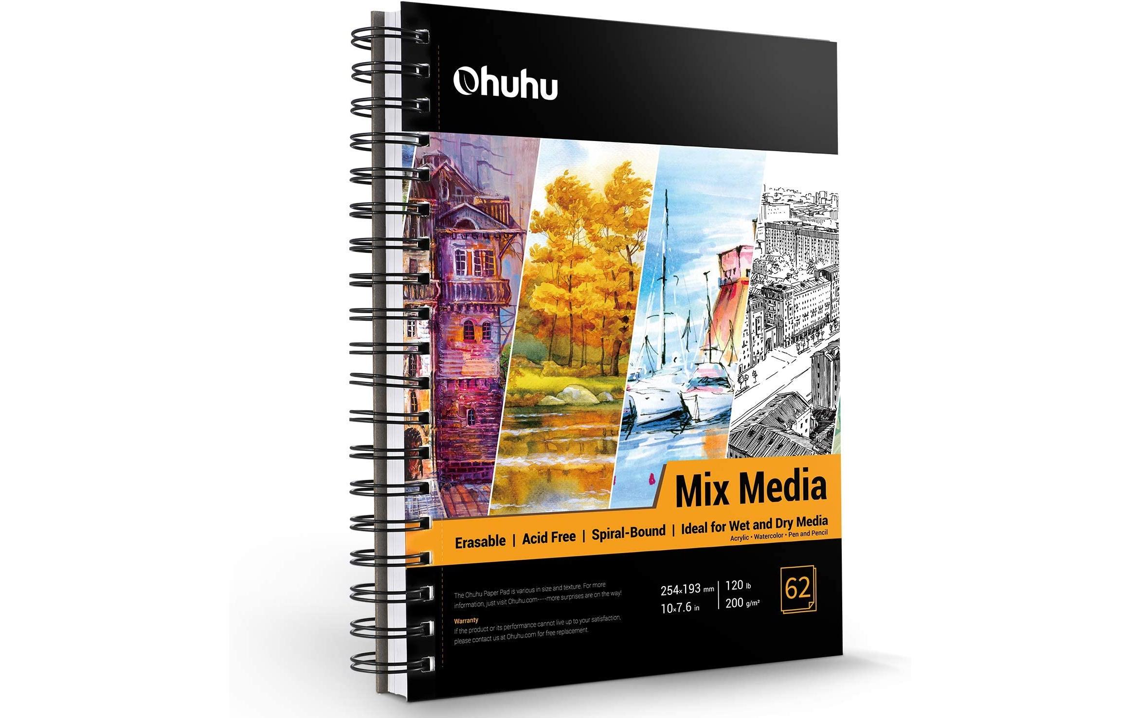 Ohuhu Zeichenblock 200 g/m², 124 Seiten 25.4 x 19.3 cm