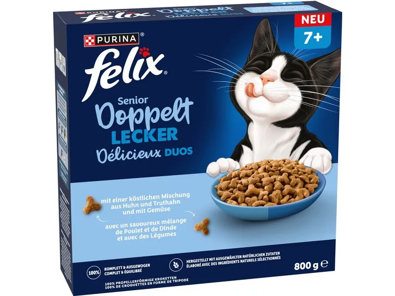 Felix Trockenfutter Doppelt Lecker Senior Geflügel 800 g Felix Trockenfutter Doppelt Lecker Senior Geflügel 800 g