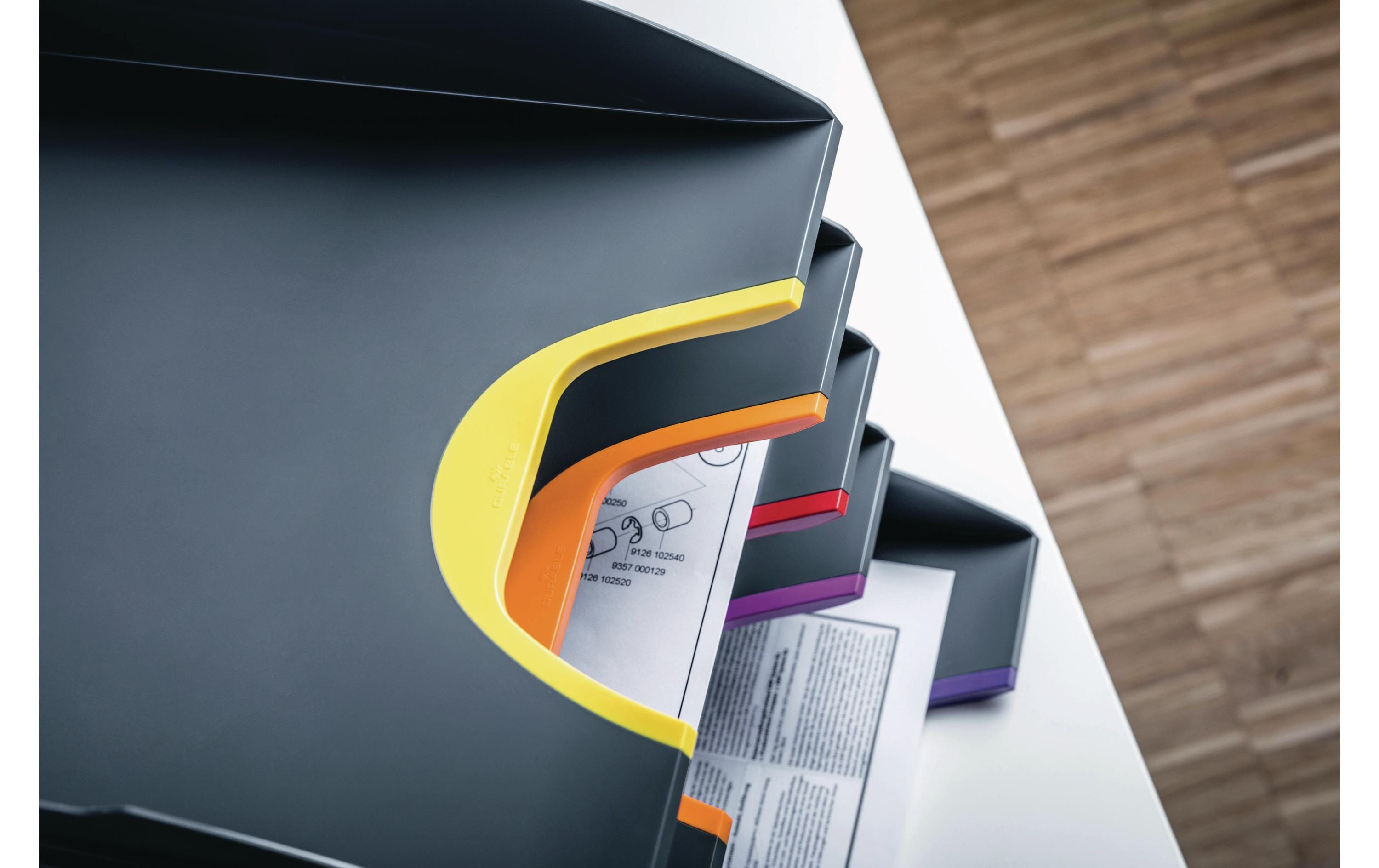 DURABLE Ablagekorb Varicolor Tray Set Anthrazit/Mehrfarbig