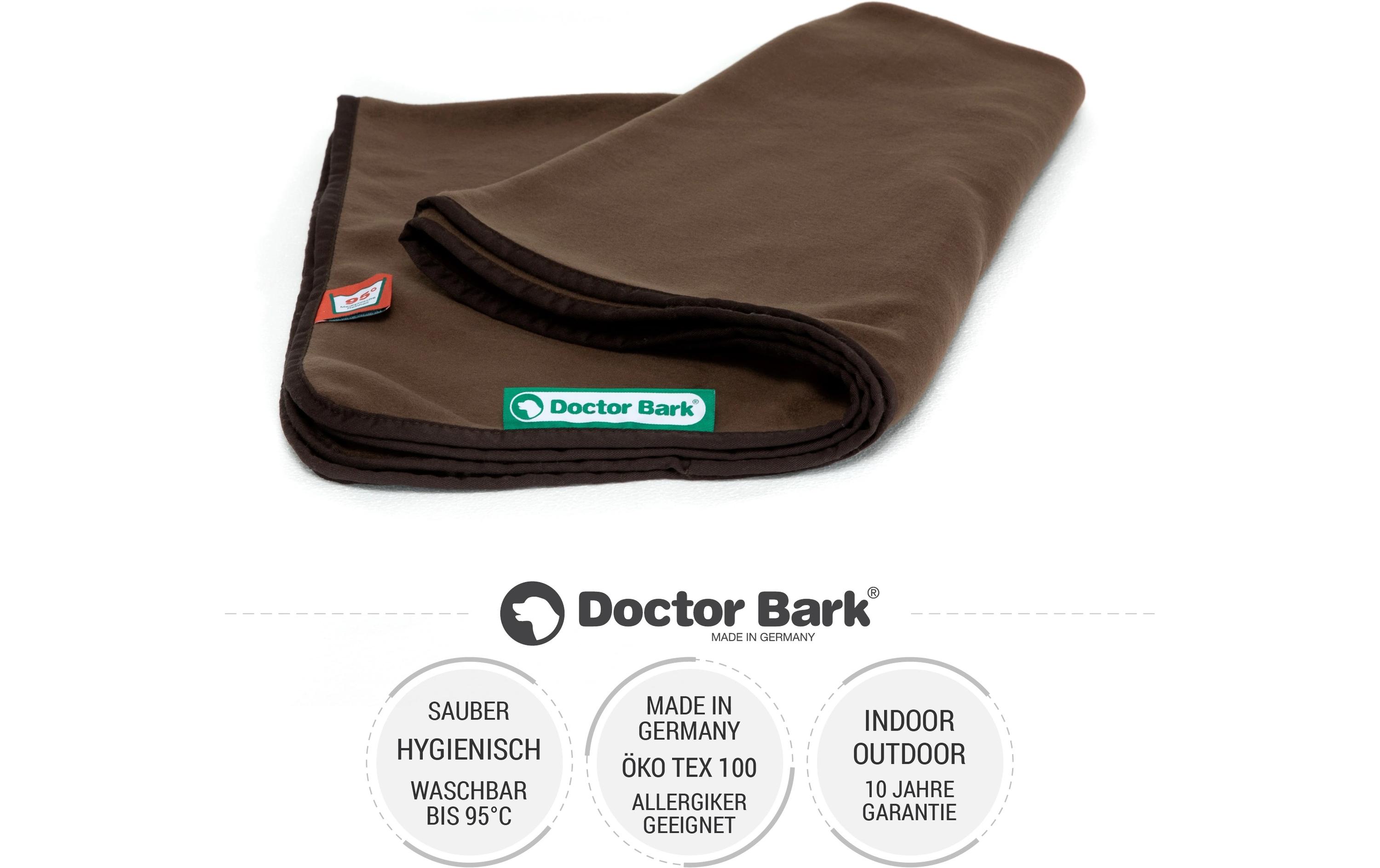 Doctor Bark Hunde-Decke Fleece M Braun, 100 x 70 cm
