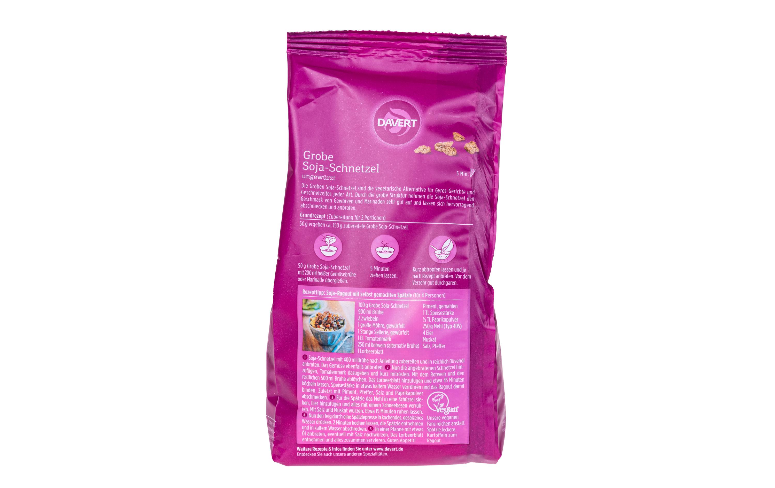 Davert Soja-Schnetzel grob Bio 150 g