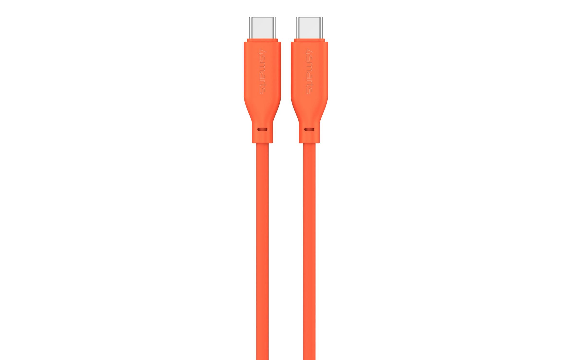 4smarts USB 2.0-Kabel Silikon High Flex USB C - USB C 1.5 m Orange