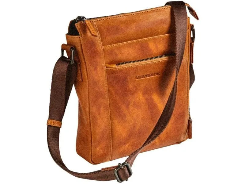Maverick Umhängetasche Original Small 21 x 25 x 5.5 cm, Cognac Maverick Umhängetasche Original Small 21 x 25 x 5.5 cm, Cognac