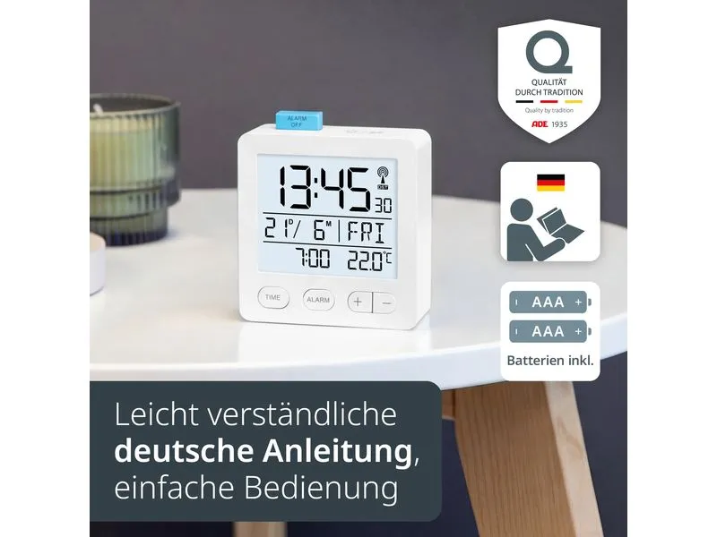 ADE Digitalwecker Weiss ADE Digitalwecker Weiss