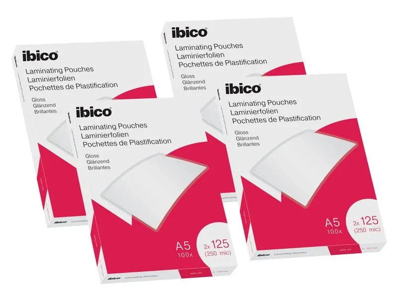 Ibico Laminierfolie Premium A5 125 µm, glänzend, 4 x 100 Stück Ibico Laminierfolie Premium A5 125 µm, glänzend, 4 x 100 Stück